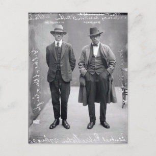 Vintage Black and White Criminal Manar Mugg Shot Vykort