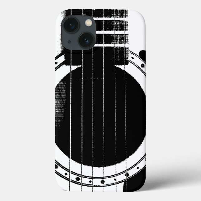 Vintage Black and White Guitar (Baksida)