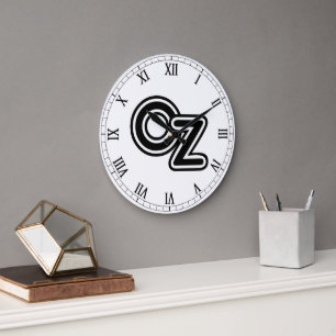 Vintage Black and White Wizard of Oz Fairy Tale Stor Klocka