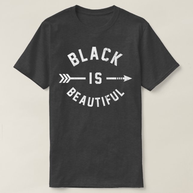 Vintage Black är vacker T Shirt (Design framsida)