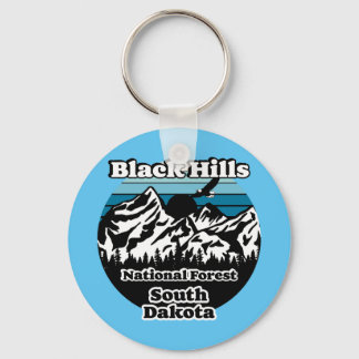 Vintage Black Backe National Forest South Dakota Nyckelring