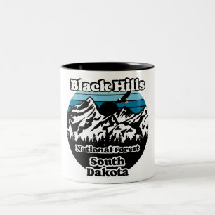 Vintage Black Backe National Forest South Dakota Två-Tonad Mugg