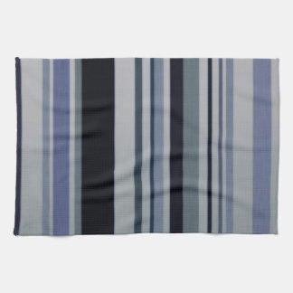 Vintage Black Blue Mönster Rand Kitchen Towel Kökshandduk