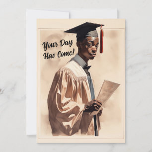 Vintage Black boy student grattis Meddelande