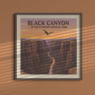 Vintage Black Canyon the Gunnison National Park Poster