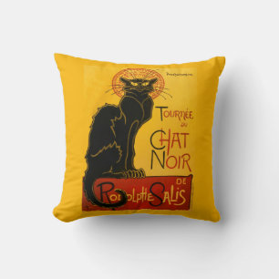 Vintage Black Cat Art nouveau Chatta Noir Steinlen Kudde