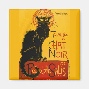 Vintage Black Cat Art nouveau Paris Cute Chatta No Magnet