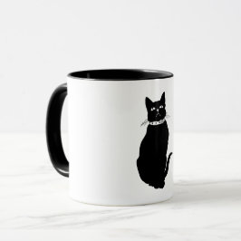 Vintage Black Cat Mugg