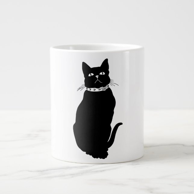 Vintage Black Cat Mugg Jumbo Mugg (Framsidan)