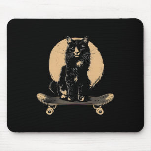 Vintage Black Cat Skateboarding Funny Skateboard C Musmatta