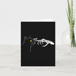 Vintage Black Cat Skeleton Hand Boop Halloween Cos Kort