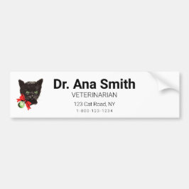 Vintage Black Cat veterinäryrke Bildekal