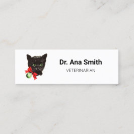 Vintage Black Cat veterinäryrke Mini Visitkort