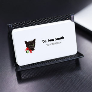 Vintage Black Cat veterinäryrke Visitkort