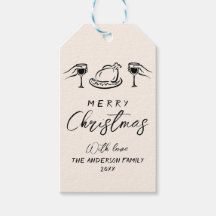 Vintage Black & Cream Hand plockade God jul