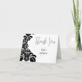 Vintage Black Damask Wedding Tack Kort