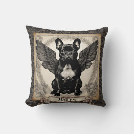 Vintage Black Fransk Bulldog-Personlig Kudde