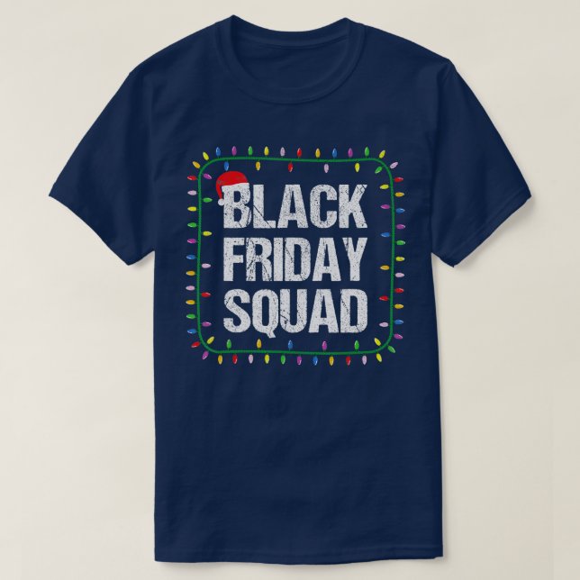 Vintage Black Fredag Square, julljus T Shirt (Design framsida)