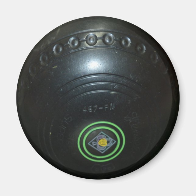 Vintage Black Gräsmatta Bowl, Fridge Magnet (Framsidan)