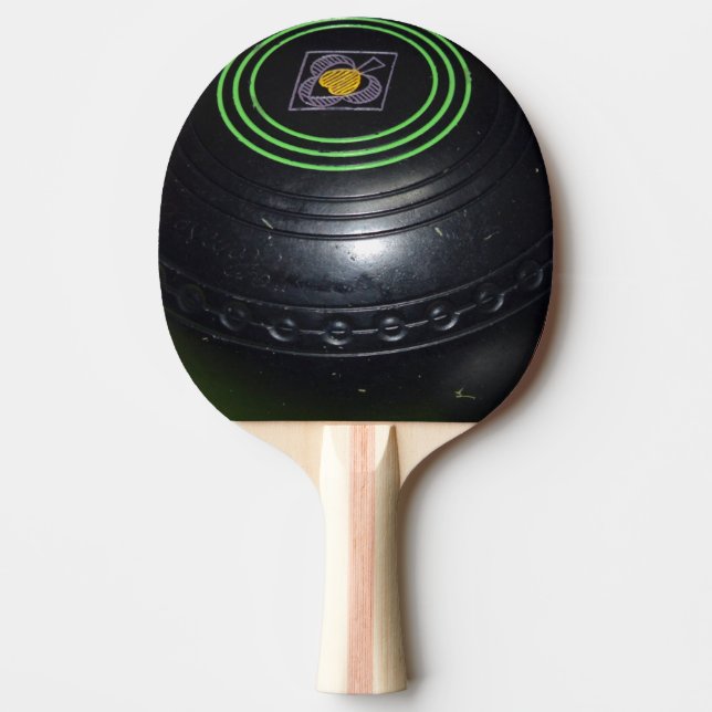 Vintage Black Gräsmatta Bowl Pingisracket (Framsidan)
