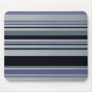 Vintage Black Grått Blue Mönster Rand Mousepad Musmatta