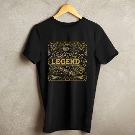 Vintage Black Guld Legend Pension T Shirt