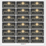 Vintage Black Guld Monogram Bröllop Adress Klistermärken<br><div class="desc">Adressetikett för Family Vintage Black Guld Monogram Bröllop Guest. Fantastisk design i rik tryckt guld färg, kräm och svart. 18 anpassade-familjens monogram initial, namn och adress (eller valfri text). Utmärkt för gästutskick från bröllop (eller någon e-post från gästlistan) Vi inbjudan att besöka vår Zazzle-butik, Austen & Grace, för att visa...</div>