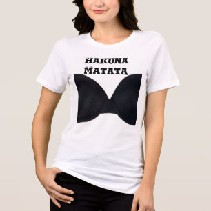 Vintage Black Hakuna Matata Designer Bra Tshirt Tee