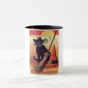 Vintage Black Halloween-kaffe Mugg