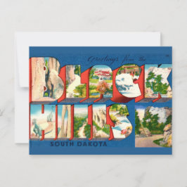 Vintage Black Hills SD Välkomst vykort
