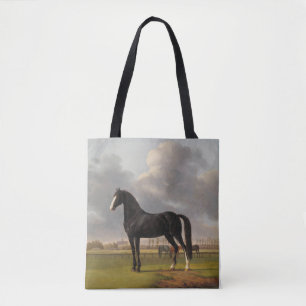 Vintage Black Horse med Blaze Tote Bag Tygkasse