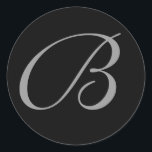 Vintage Black Monogrammed Bröllop Kuvert Sälar Runt Klistermärke<br><div class="desc">Sätt den avslutande beröringen på dina bröllopsinbjudningar, spara datumkorten eller annan korrespondens med personligen svarta kuvertförseglingar i bröllop eller beställ etiketter. Du kan också använda dem som bröllopsfavoritetiketter eller presentmärkre. Du kan enkelt anpassa monogrammet på dessa klistermärken med en egen början på produktordersidan. Se till att checka ut de andra...</div>