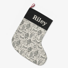 Vintage Black och Ivory Ornaments Helgdag