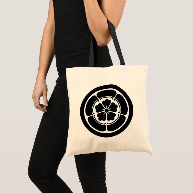 Vintage Black Oda Japan Mon Graphic Tygkasse (Framsida (produkt))