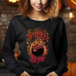 Vintage Black Orange Women Witch Halloween Costume T Shirt
