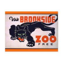 Vintage Black Panther-vykort