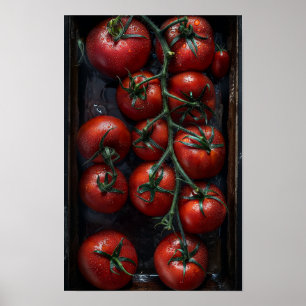 Vintage Black Prince Tomates i en rektangulär mät Poster