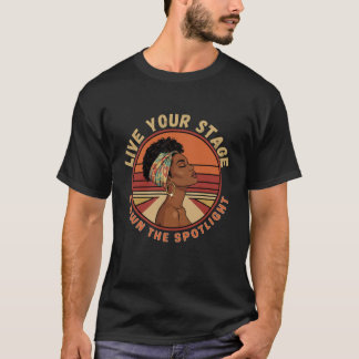 Vintage Black Queen Live Your Stage T Shirt