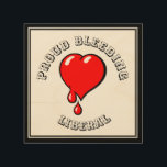 Vintage Black Red Bleeding Heart Liberal Pop Art Trätavla<br><div class="desc">Dekorera ditt rum med den här trevliga Wood Wall Art med en rolig poart röd blödarhart. Om du är en blödande hartliberal är den här roliga tecknaden till dig. Bakgrunden är trä struktur. Ett blödande hjärta för en liberal. Kanske en present till alla Obama älskare? Liberaler anklagas ofta för att...</div>