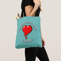 Vintage Black Red Bleeding Heart Liberal Pop Art