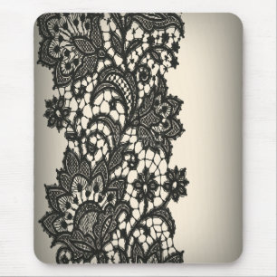 Vintage Black Snöre beige Paris Mode Musmatta