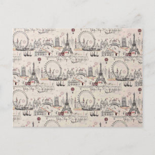 Vintage Black & White Europe Bilder Vykort