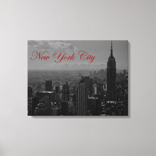 Vintage Black & White New York CityWrapped Canvas