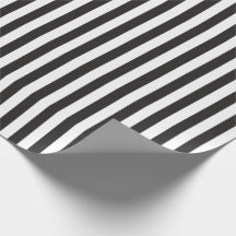 Vintage Black White Rand Wrapping Papper