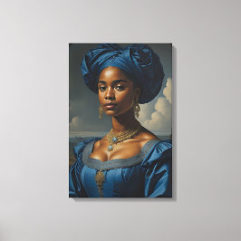 Vintage Black Woman från 1800-talet Canvastryck