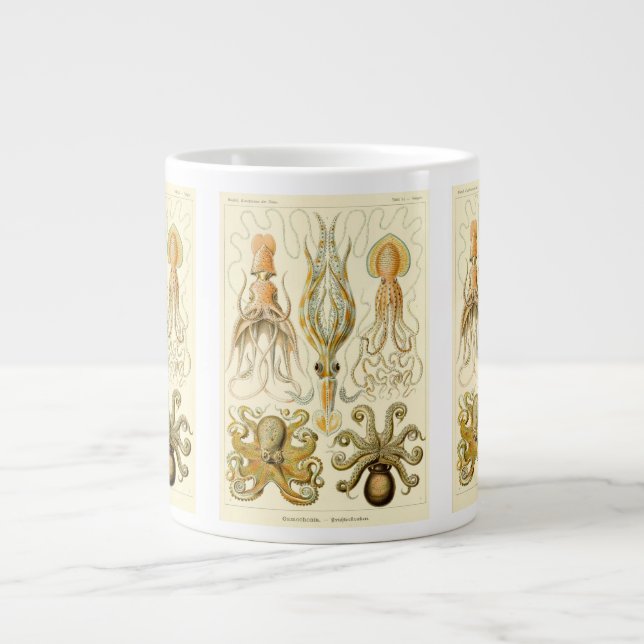 Vintage bläckfisk Gamochonia av Ernst Haeckel Jumbo Mugg (Framsidan)