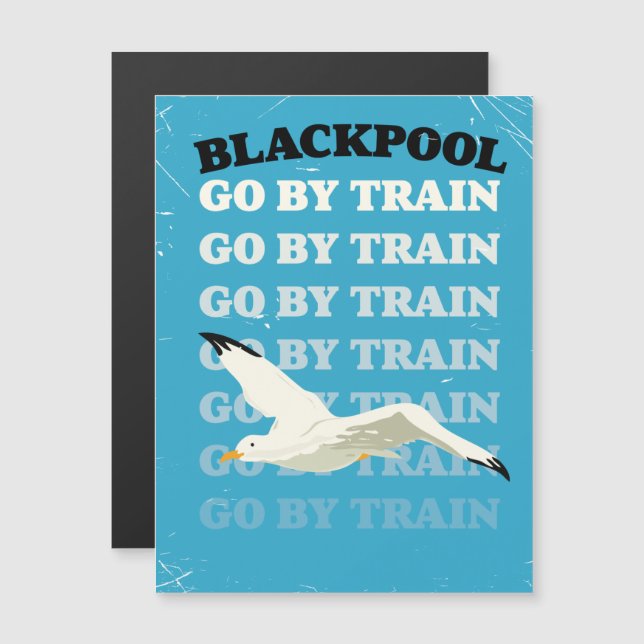 Vintage Blackpool strandaffisch (Fram/baksida)