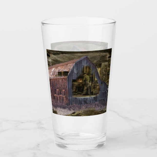 Vintage Blacksmith Shop Welder Glaskopp (Framsida)