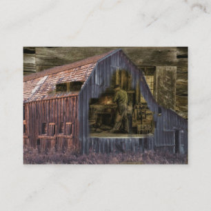 Vintage Blacksmith Shop Welder Visitkort