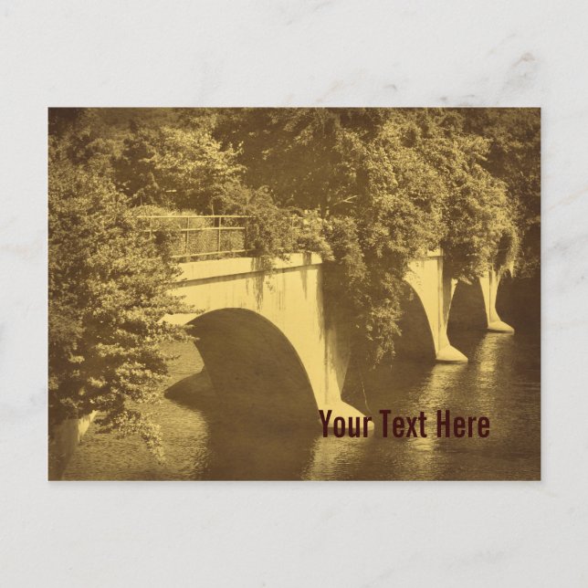 Vintage: Bläddringsbrygga Anpassade Postca Vykort (Framsida)